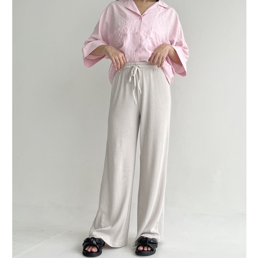 Peach Poppy KINA Knit Pants - Celana Panjang Wanita Free Size