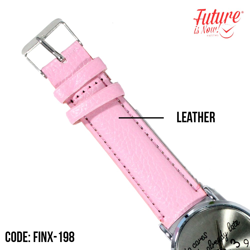 FINX-198 Jam tangan fashion wanita analog - leather strap - 4 pilihan warna