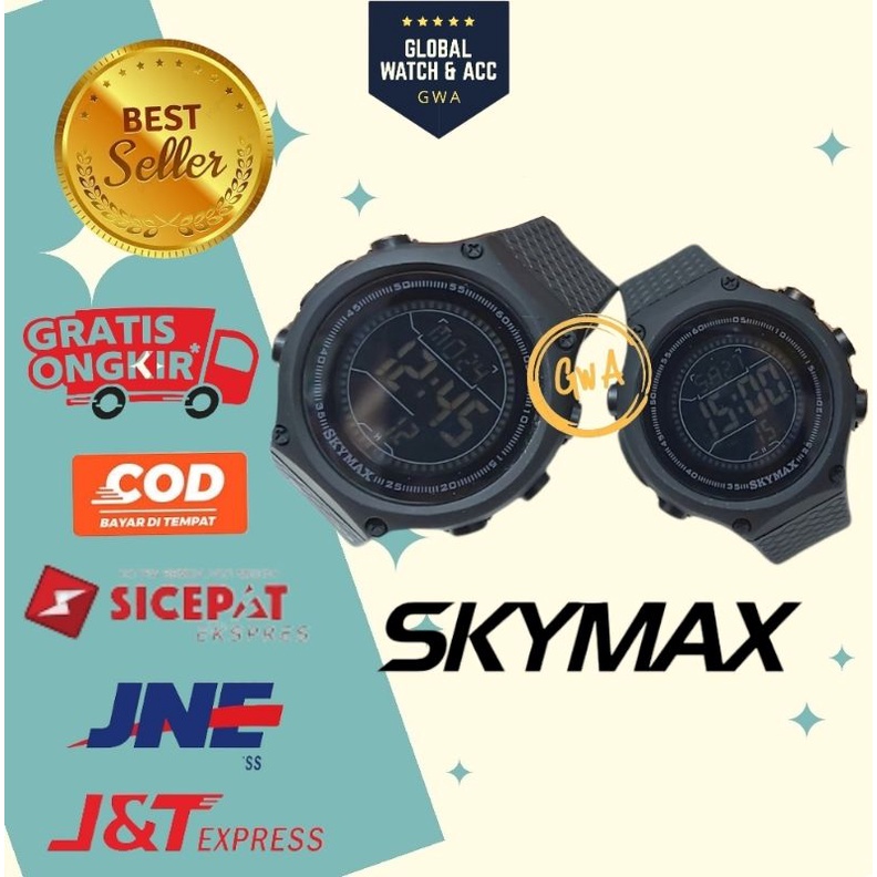 Jam tangan pasangan / couple digital skymax water bisa buat renang