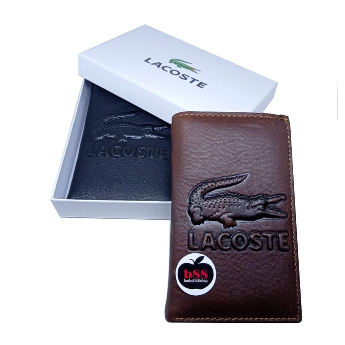Dompet Panjang Pria Kulit Asli Lacoste Model Tanggung 3/4