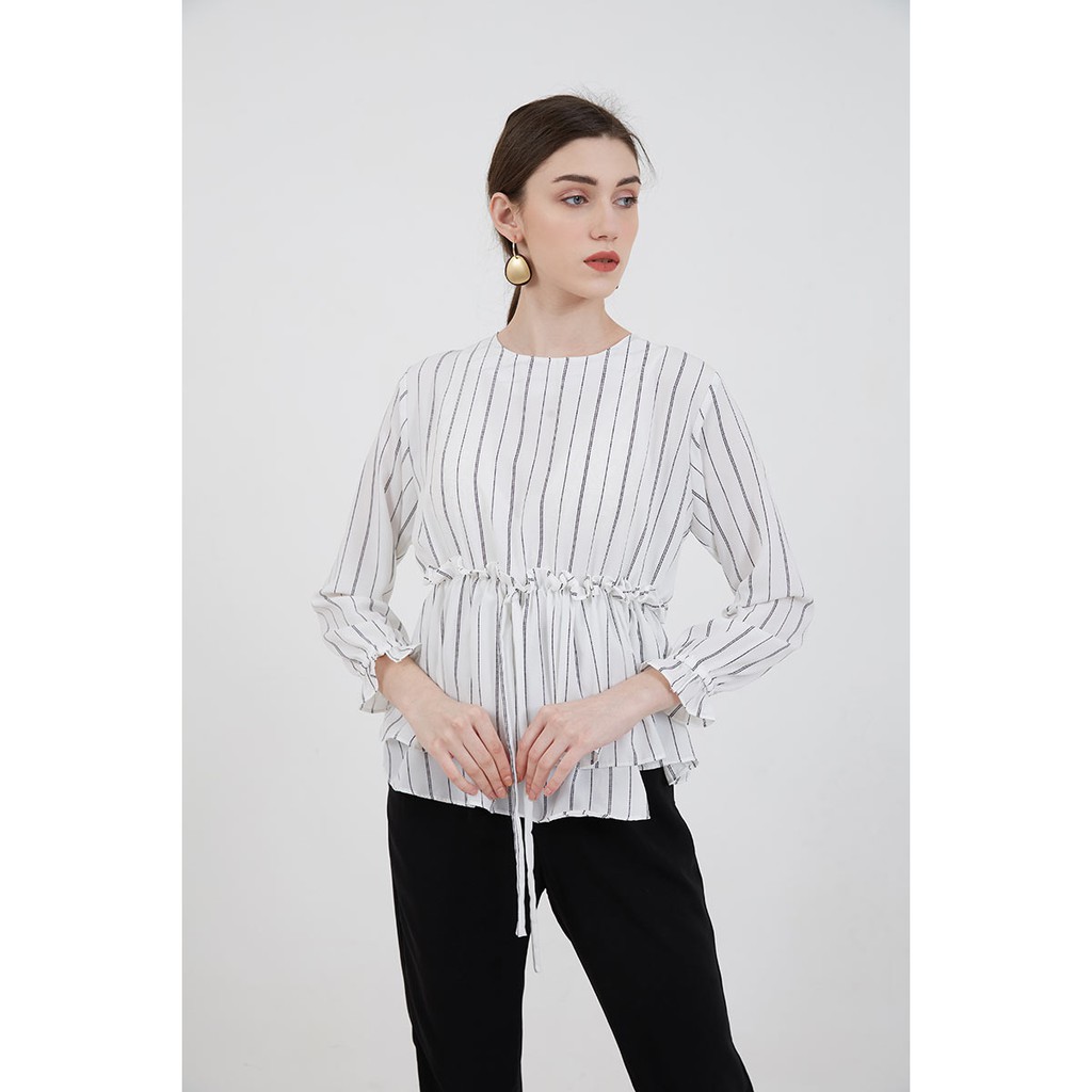 Berrybenka - Atasan Blouse Wanita Sophie Murava Layer Blouse-6