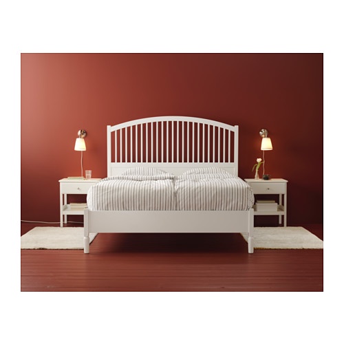 TYSSEDAL Meja samping tempat tidur, putih, 51x40 cm