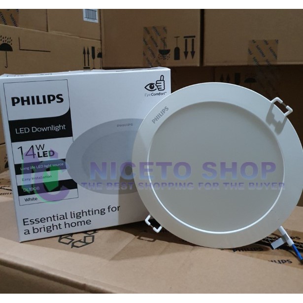 Philips Eridani Lampu LED Downlight 14W 14 Watt 6&quot; DL190B Putih 14W