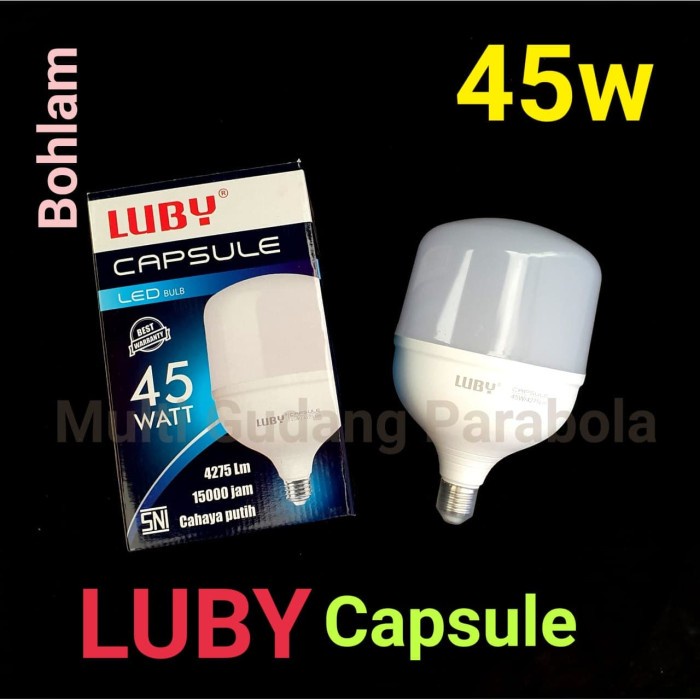 Lampu LED Luby Capsule 45 Watt Cahaya Putih Garansi 2 Tahun