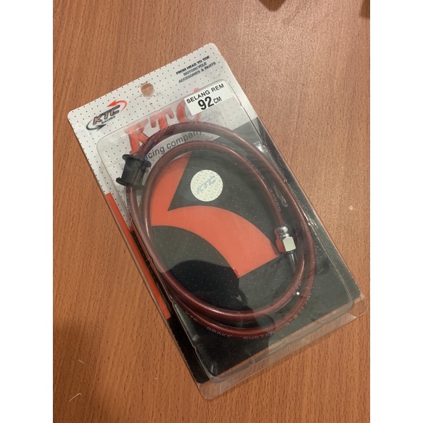 SELANG REM TDR KTC DEPAN ATAU BELAKANG ORIGINAL DAN AEROMOTIVE SCOOPY BEAT VARIO 125 150 MIO FINO SUPRA TIGER RX KING JUPITER VEGA F1ZR (NMAX AEROX KLX PCX TIDAK BISA)-Ktc red 92 cm