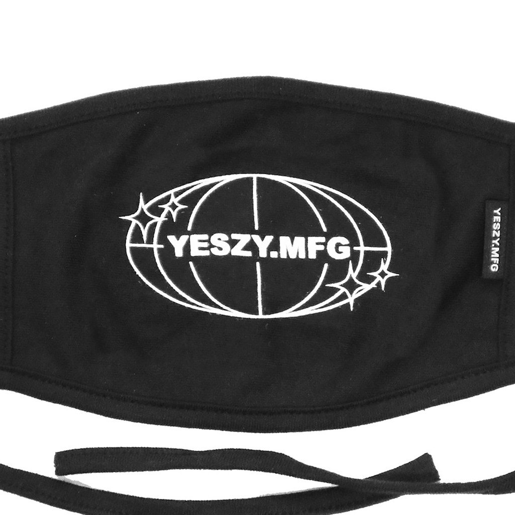 YESZY.MFG - Globe Logo Black Mask