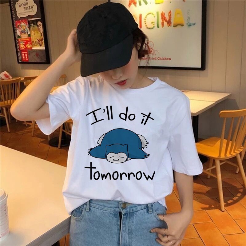 MYSTIQUE.ID-BAJU KAOS I'LL DO IT TOMMOROW T-SHIRT LUCU DAN AESTHETIC