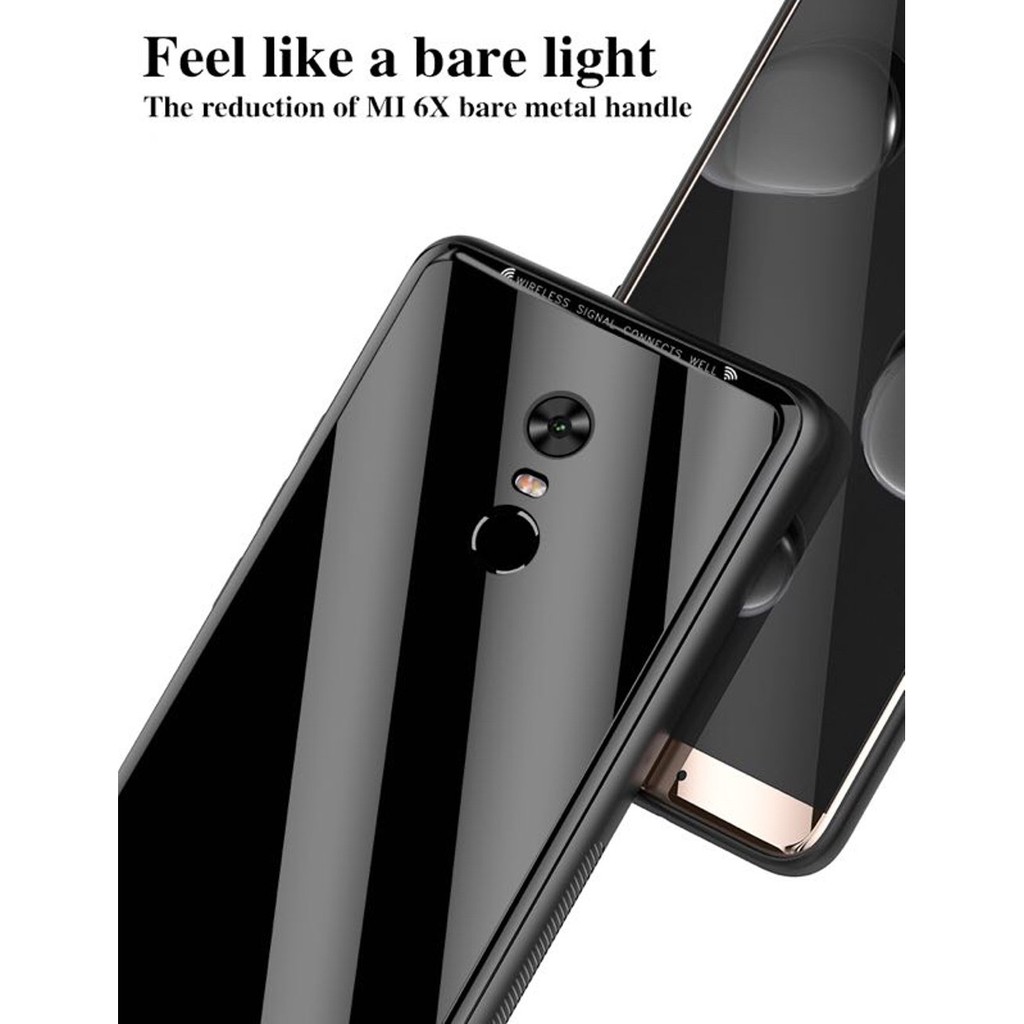 Glass Case Huawei Y6 Prime 5.7 inchi Bumper Mirror Huawei Y6 2018 Tempered Glass Case 9 Hardness A