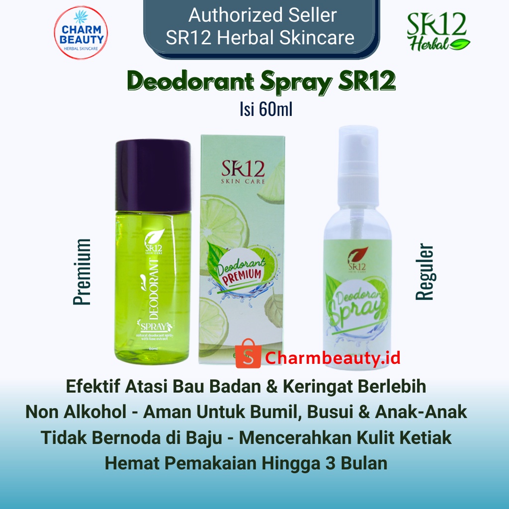 SR12 DEODORANT SPRAY - DEODORAN HERBAL/ALAMI PENGHILANG BAU BADAN/KETIAK SR 12 BPOM BEST SELLER!!!