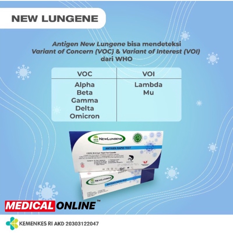 NEW LUNGENE IND ANTIGEN SWAB BISA MENDETEKSI OMICRON NEWLUNGENE CLUNGENE MEDICALONLINE MEDICAL ONLINE