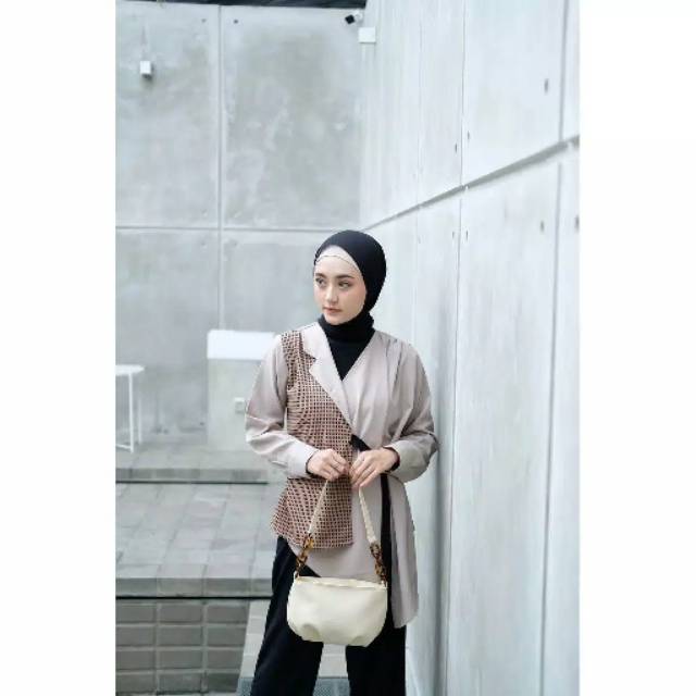 Beige shoulderbag - tas fashion wanita