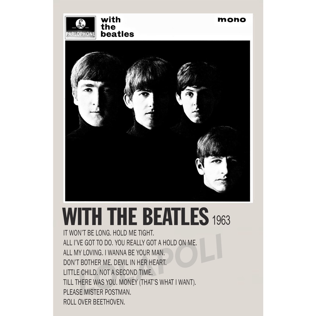 Poster Cover Album With The Beatles - The Beatles