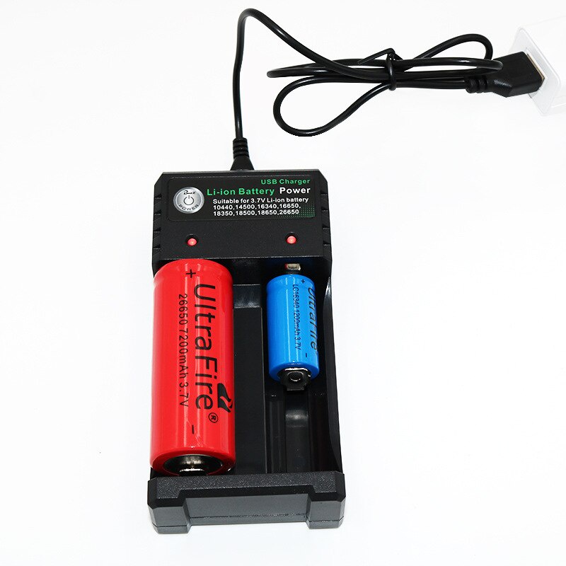 Charger Baterai 18650 | 2 Slot Plug Micro USB Indikator LED - Black