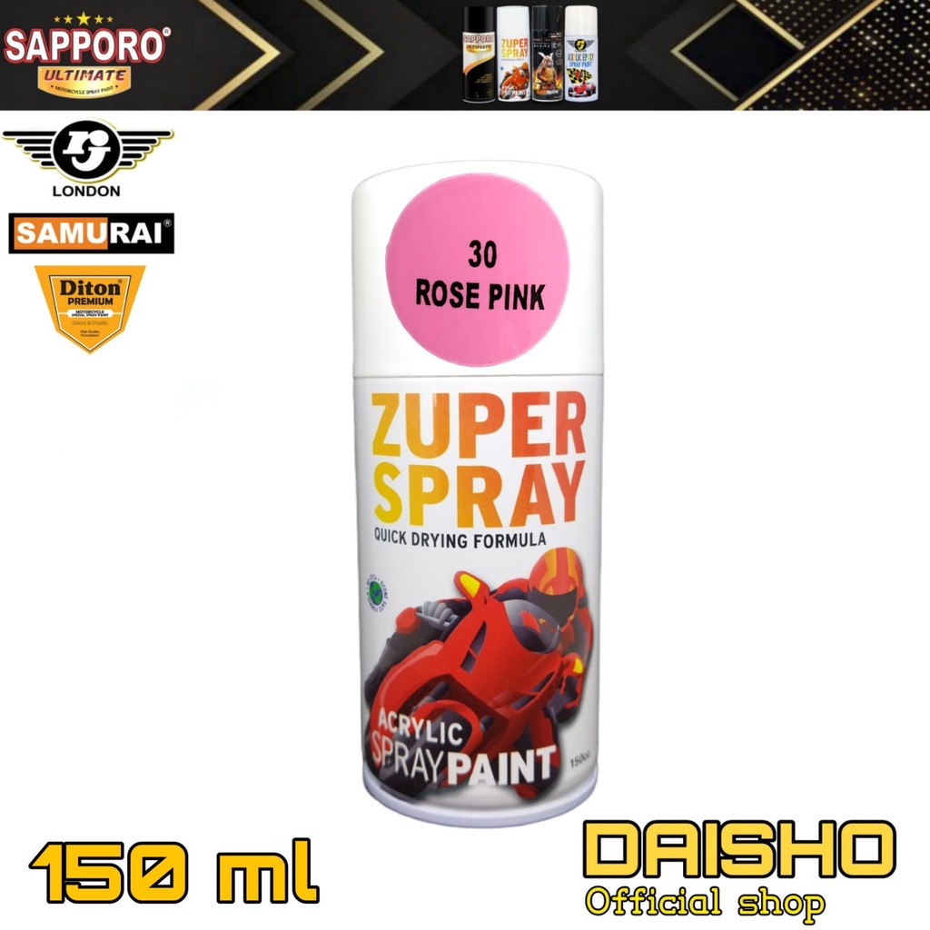 Pilok pilox rose pink 150ml zuper spray cat semprot spray paint