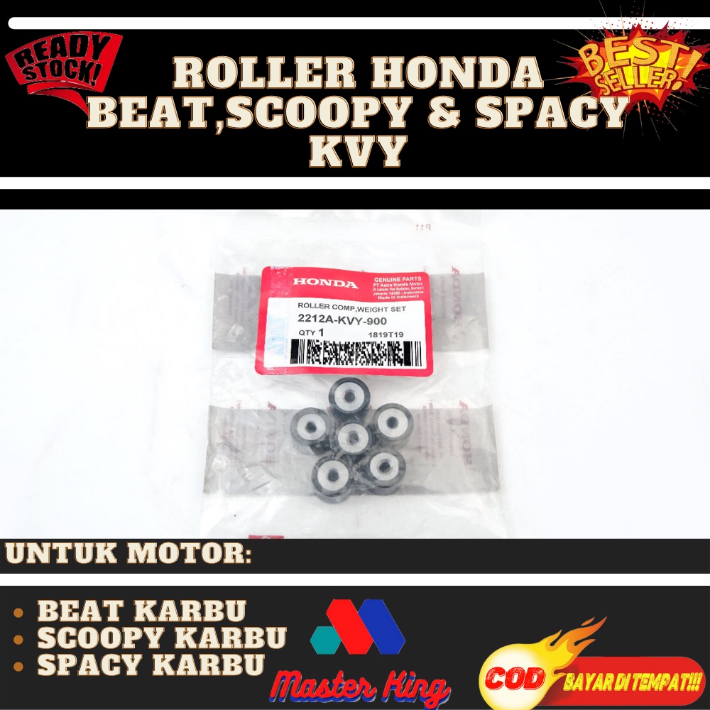 Roller Beat KARBU  SCOOPY KARBU Roller Weight Set BeAT Spacy Karbu 2212A-KVY-900 ROLLER SET BEAT