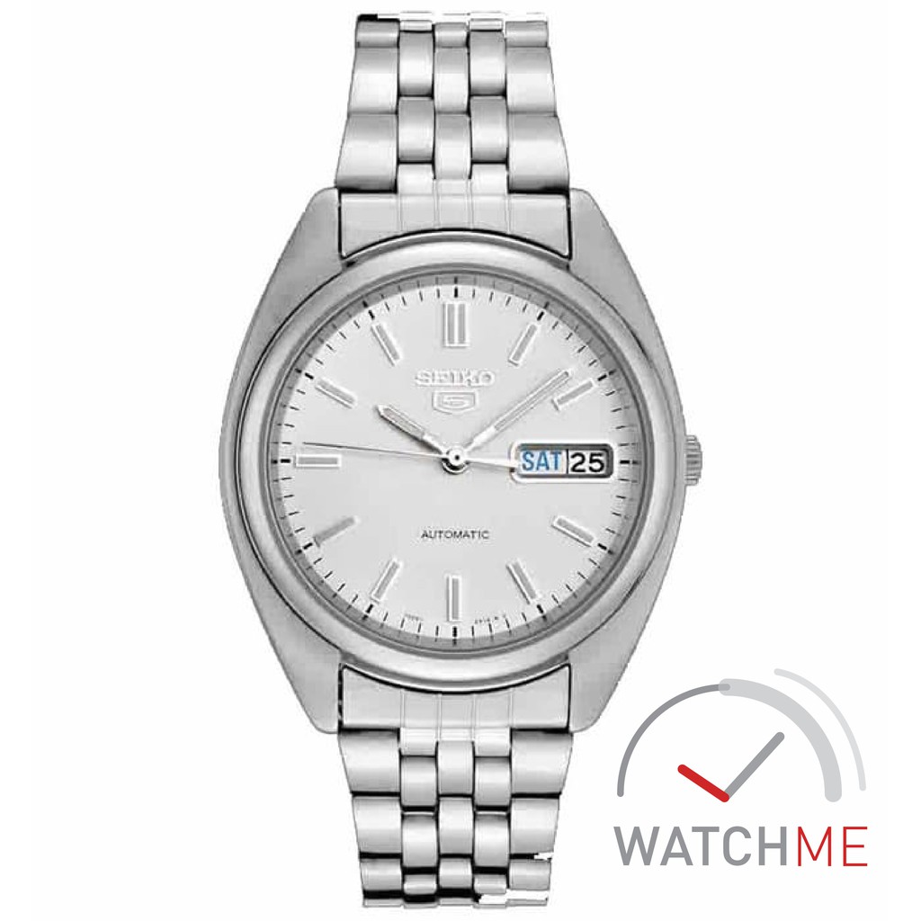 Jam Tangan Seiko 5 SNXA09 Automatic Sport Full Silver 30m Stainless Steel Original Bergaransi