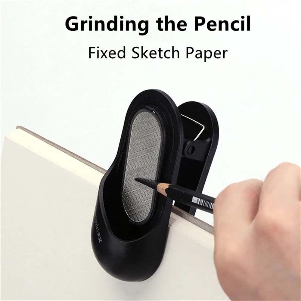 Agustinina Pencil Lead Grinder Perlengkapan Seni Seni Pensil Poles Lukisan Klip Holder Arang Memimpin Asahan Sketsa Pensil Lukisan Spring Clip