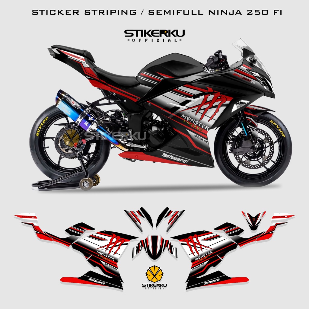 Decal Striping Ninja 250 Fi Old / Striping Stiker Kawasaki Ninja 250Fi Old / Decal Sticker Semi Full