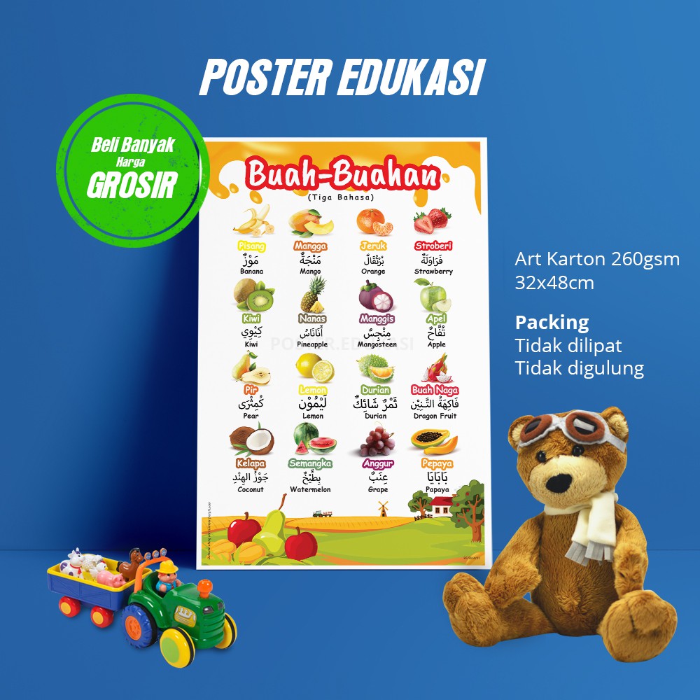 Poster Edukasi Anak Buah Buahan Shopee Indonesia Poster Edukasi Anak Buah Buahan Shopee Indonesia