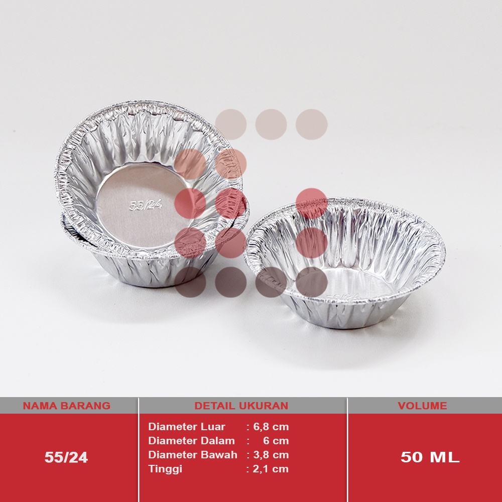 alumunium foil cup 55/24 / egg tart / macaroni schotel