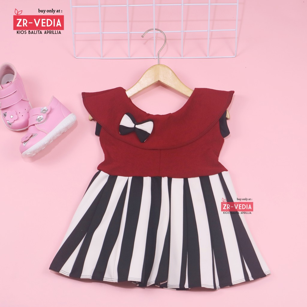 Dress Evelin Baby New Born Baru Lahir / COD Baju Anak Baby Perempuan Bayi Girl Lucu Harga Konveksi.