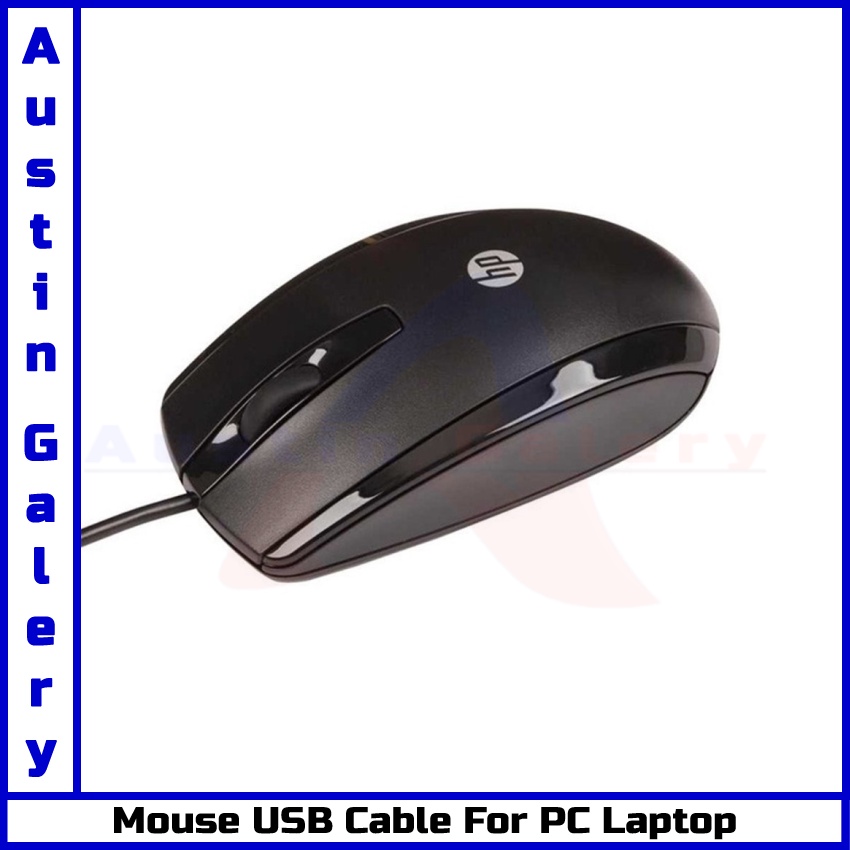 Mouse HP X500 USB Optical Mouse USB Untuk PC Laptop Komputer