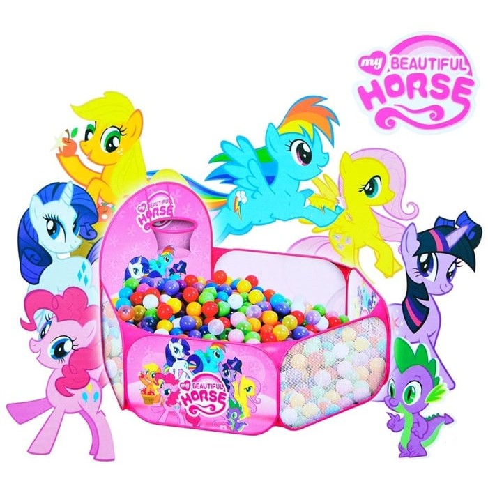 TENDA KERANJANG MANDI BOLA LITTLE PONY - TENDA ANAK MANDI BOLA