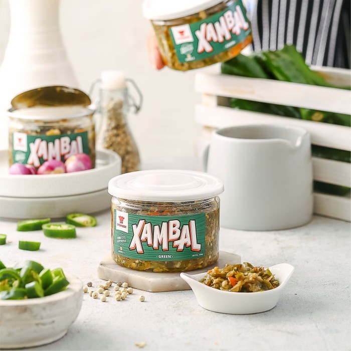 

v01vss Sambal Level 1 Sambel Bawang Cabe Merah Pedas Uleg Toples Ijo Gyumbox Fsfs201