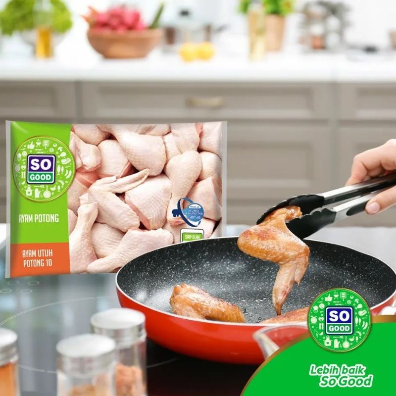 

So Good ayam potong utuh kemasan 1kg isi 10 juicy enak HALAL