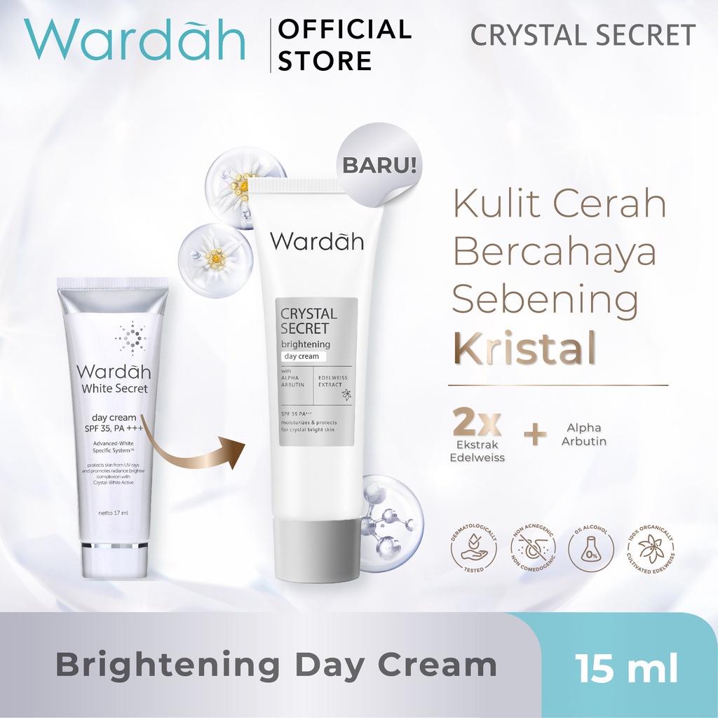Wardah Crystal SecretBrightening Day Cream | Wardah White Secret Day Cream