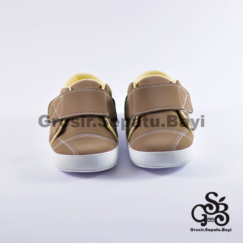 sepatu bayi baby shoes prewalker laki laki umur 2 sampai 14 bulan simple classy warna abu-abu