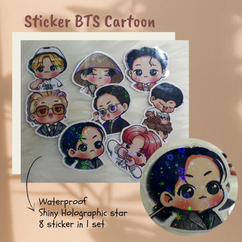 

BTS Cute Glitter Sticker