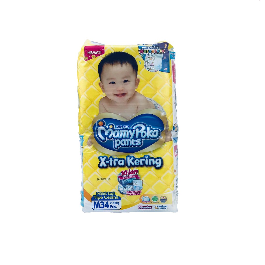 Popok * MamyPoko Pants * X-tra Kering * Ukuran M * 34pcs