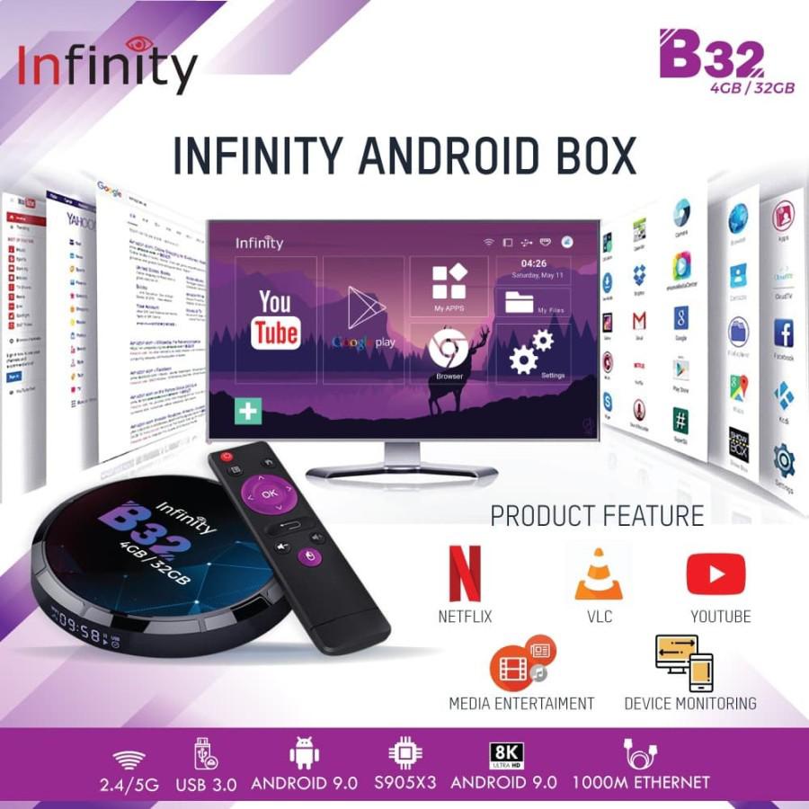 Android Tv box Infinity B32 ( RAM 4GB/ ROM 32GB)/ TV BOX (4GB/32GB)
