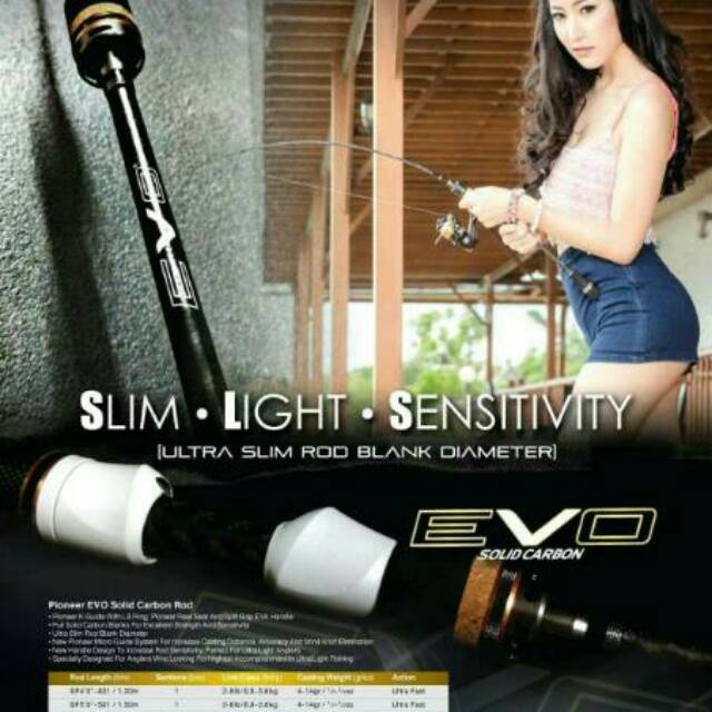 Rod Pioneer EVO SOLID CARBON SP 5'6"-561