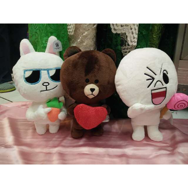 03677 boneka brown boneka cony boneka moon doll set