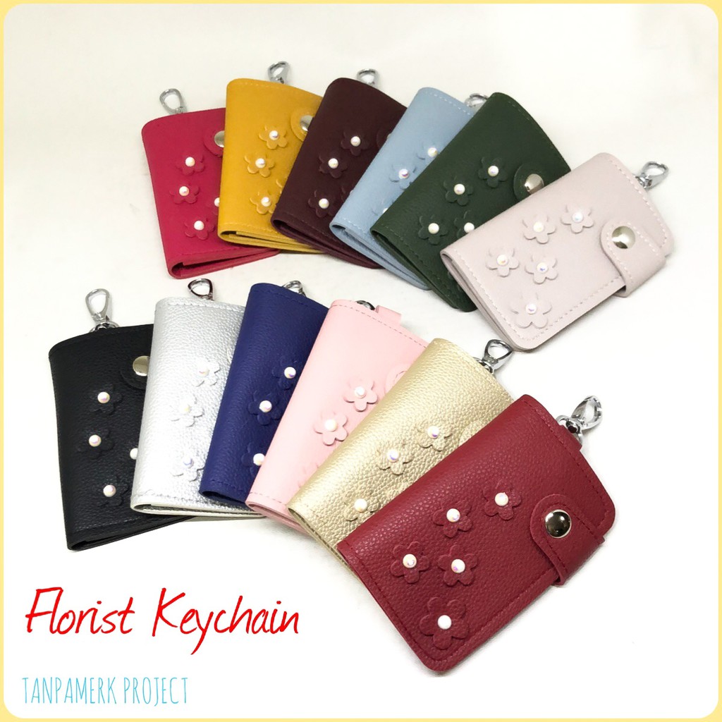 gantungan kunci TanpaMerk original florist keychain dompet stnk murah