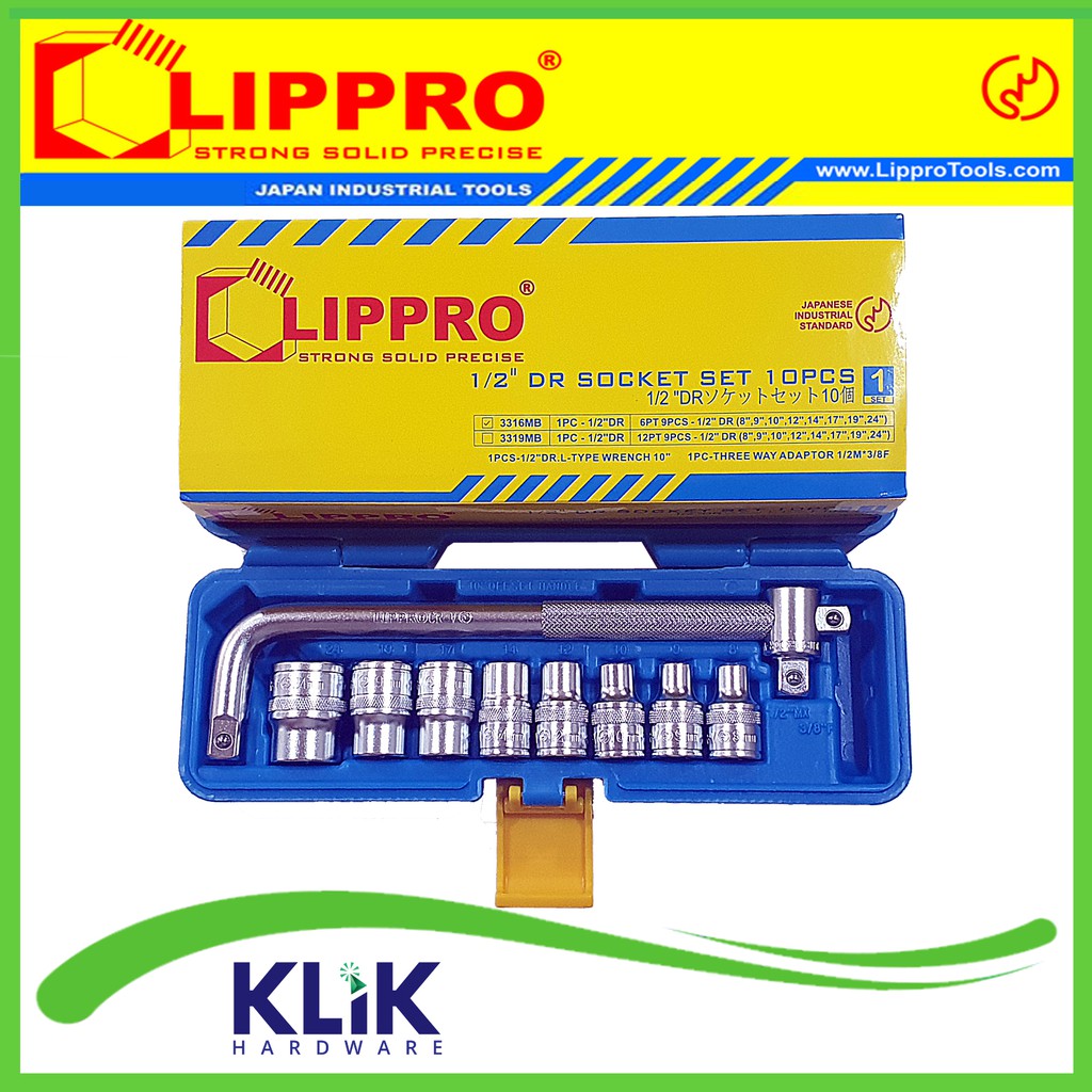 Lippro Kunci Shock Sock Sok Set 10 Pcs 8 - 24 mm (6PT/12PT) Motor Box PVC