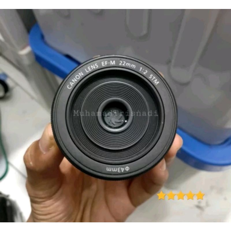 Lensa Fix Canon 22mm F2 STM For Mirrorless Hitam Murah