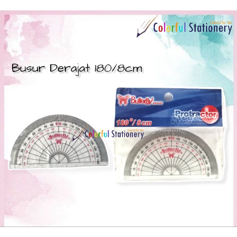 

Busur Derajat Butterfly 180/8 cm Mini