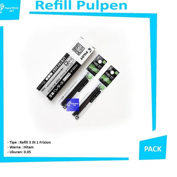 

♣ PILOT FRIXION 3 IN 1 REFILL / ISI ULANG PEN FRIXION 3 IN 1 ( 3 warna ) - Hitam ♬