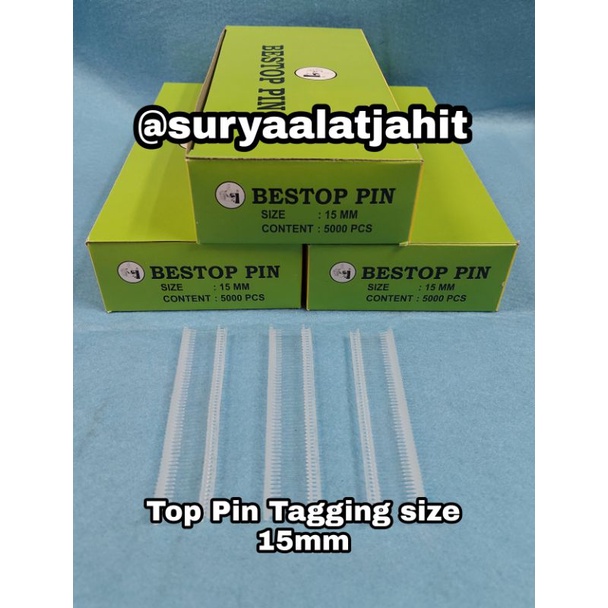 Toppin plastik uk.15mm 35mm Putih @1kotak =rp.17.000/5000pcs