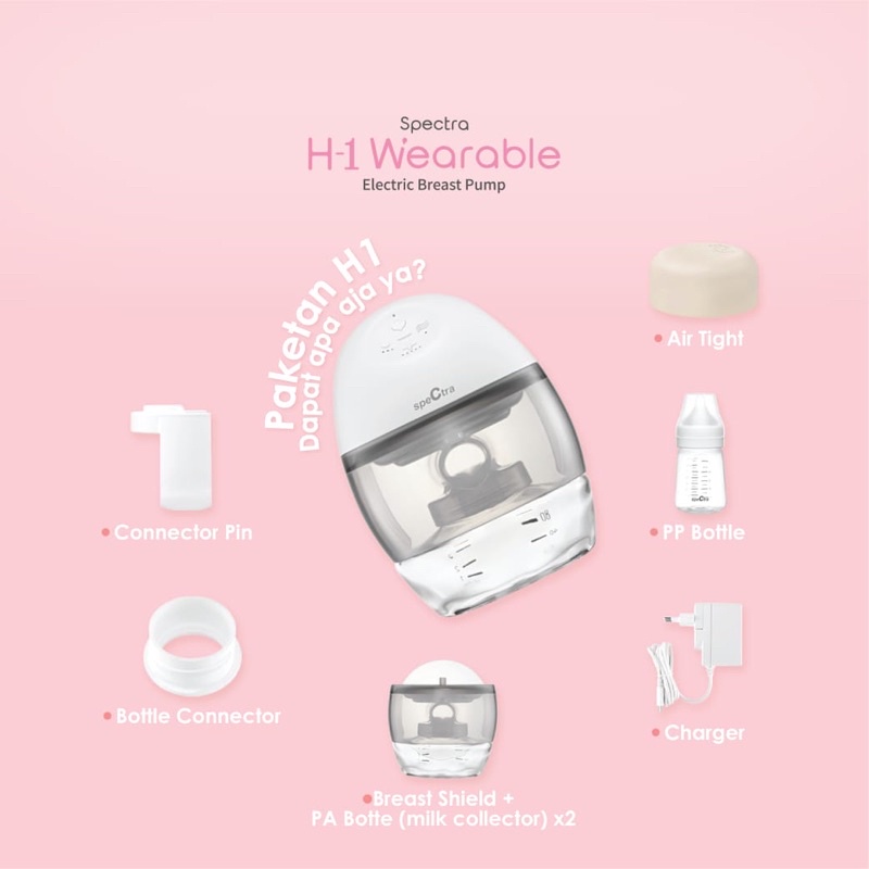 [EXTRA BONUS] Spectra H-1 Wearable Breastpump Elektrik Pompa Asi No Kabel Handsfree