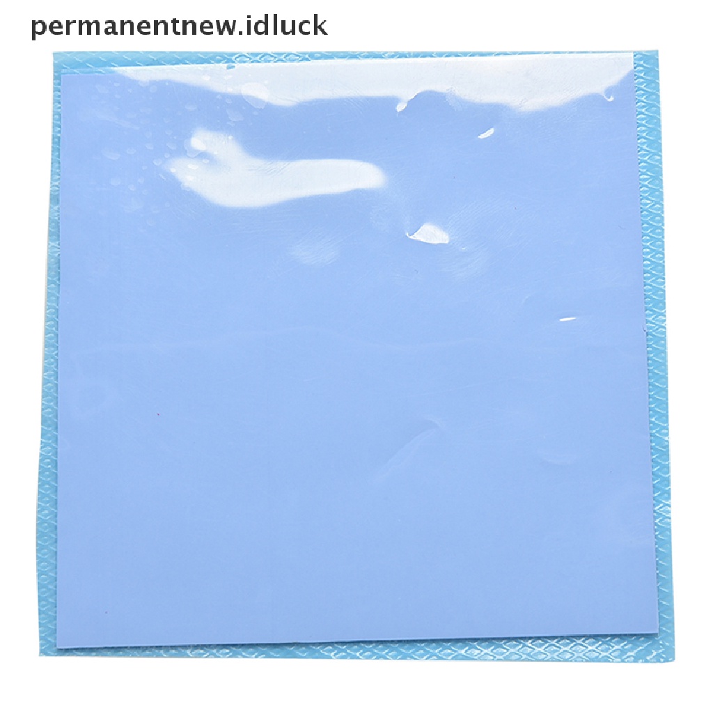 Pad Silikon Konduktif Termal Pendingin Ukuran 100mm X 100mm X 1mm Warna Biru