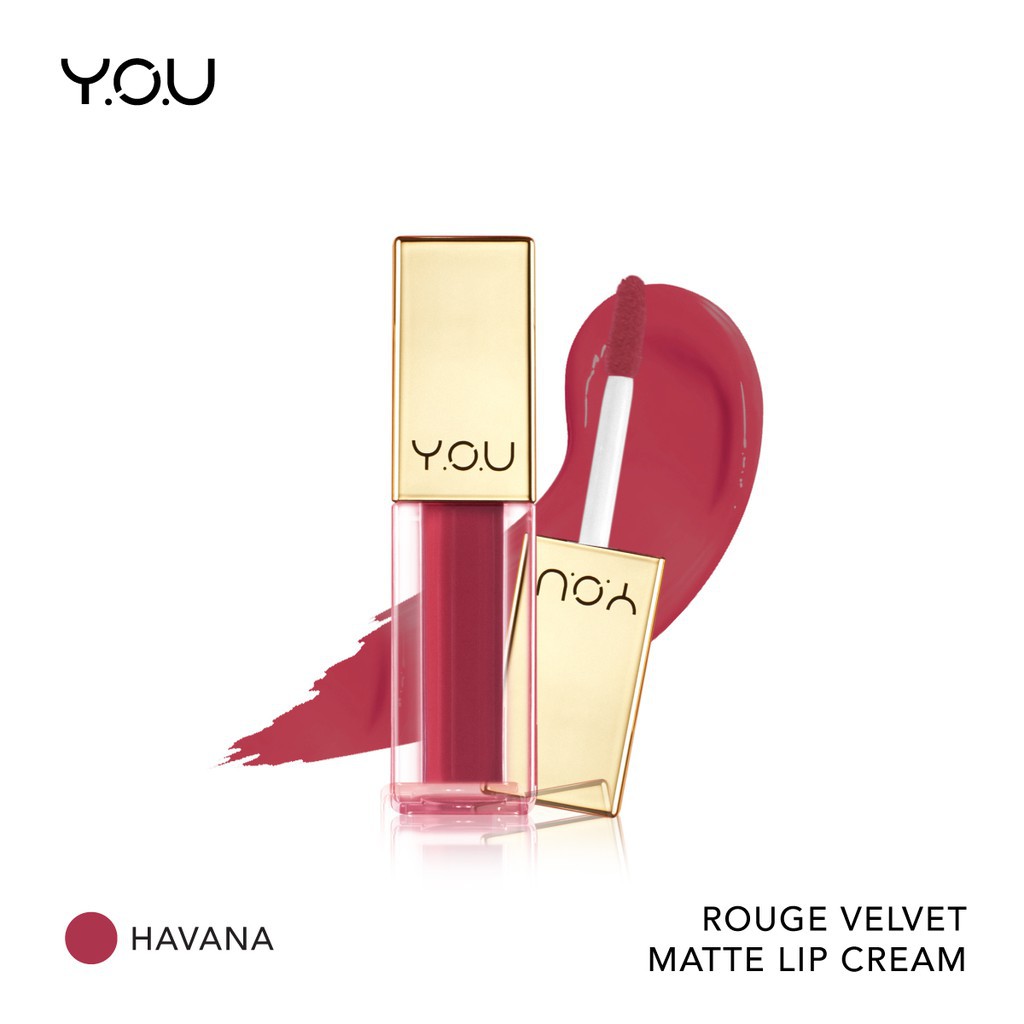 YOU - Rouge Velvet Matte Lip Cream - The Gold One / Lipcream Lipstick Lipstik-16 Havana