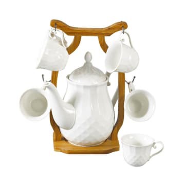 Delizioso Set Teko & Cangkir Teh Ruby 8 Pcs