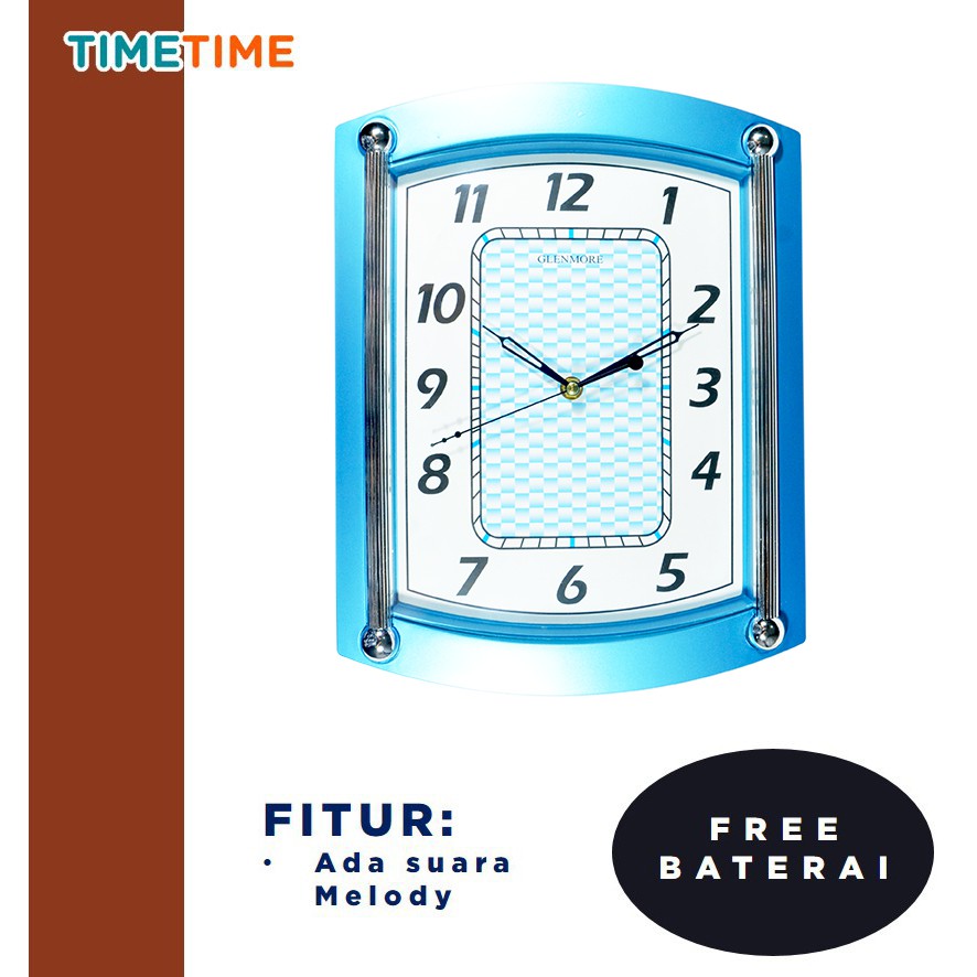 Jam Dinding Suara Melody Minimalis Elegan Desain BERKUALITAS FREE BATRE