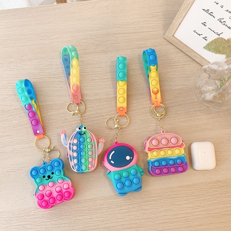 Bag Charm Coin Bag Mini Tas Pop it include Gantungan [BISA JADI AIRPODS CASE]