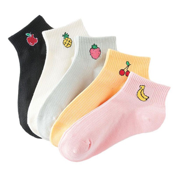 Kaos Kaki Ankle Motif Buah Import Cute / Kaos Kaki Semata Kaki Lucu Unik / TV-112