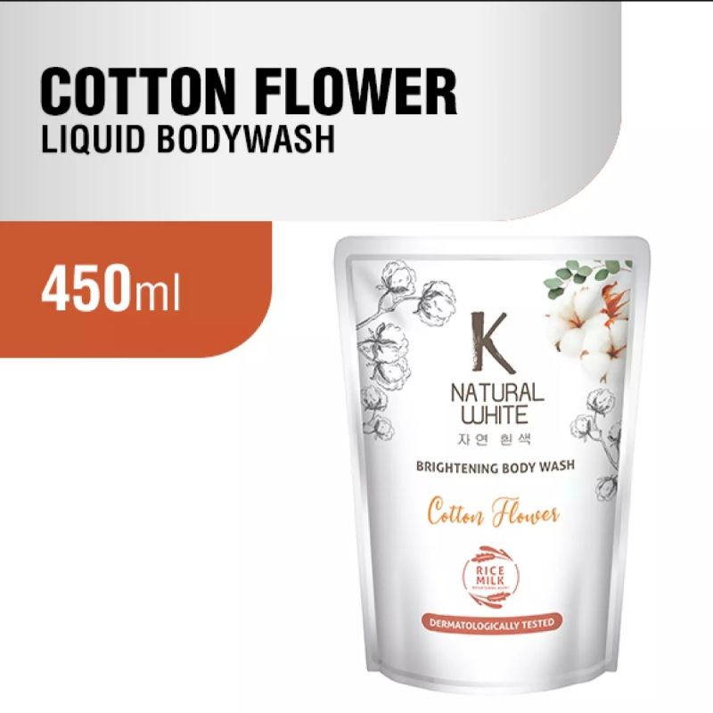 K NATURAL WHITE Body Wash 450 ml All Varian | Sabun Mandi Cair Liquid Body Wash murah terlaris